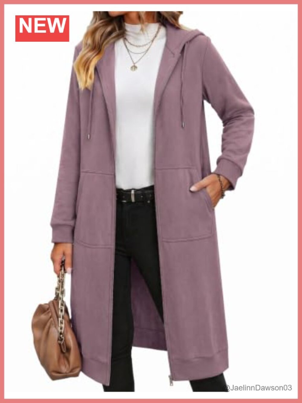 Women's Oversized Zip Up Fleece Hoodie Long Tunic Sweatshirt Casual